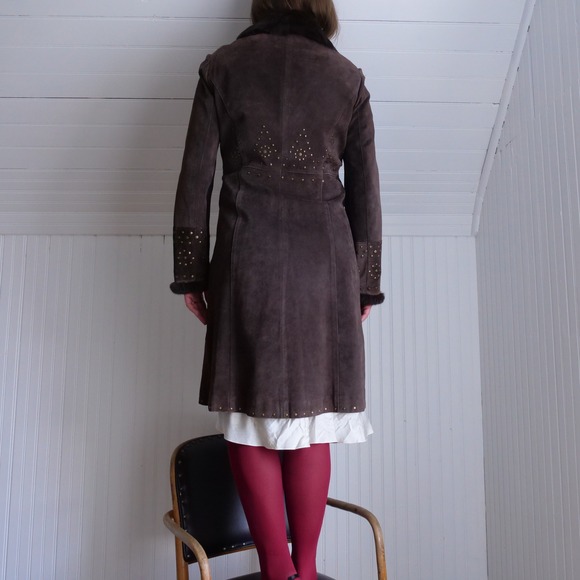 SOLD ✨ please do not purchase ✨Y2K Willi Smith boho brown suede leather coat - Picture 5 of 12